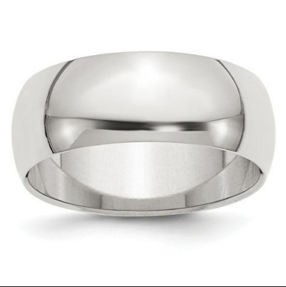 8mm Stainless Steel Mens Wedding Band